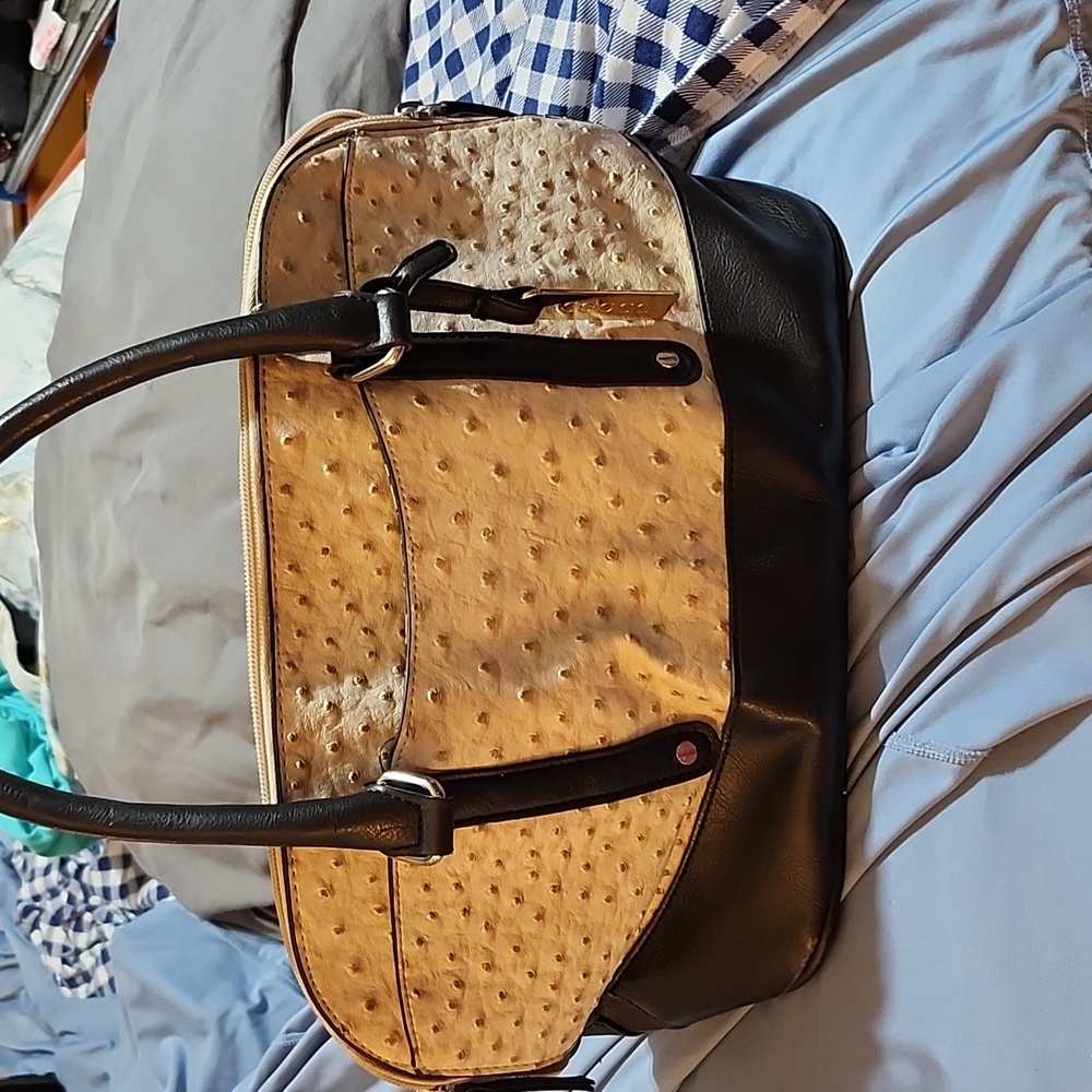 Cesca leather purse needs a good wipe down. Inside is good.